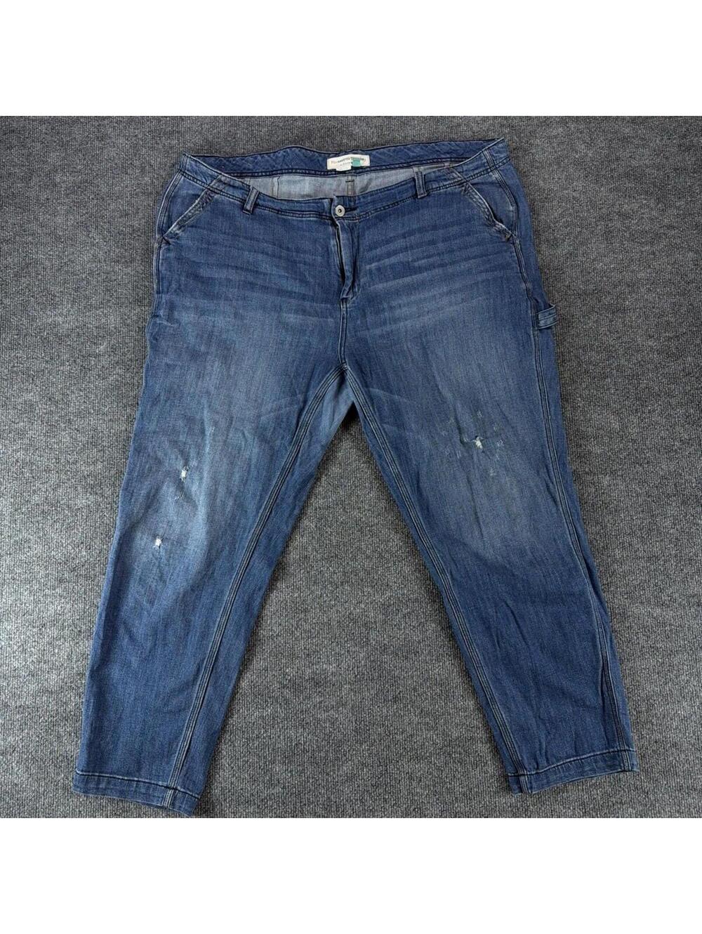Anthropology Pilcro and the Letterpress Blue Denim Jeans 18W Casual‎ Distressed